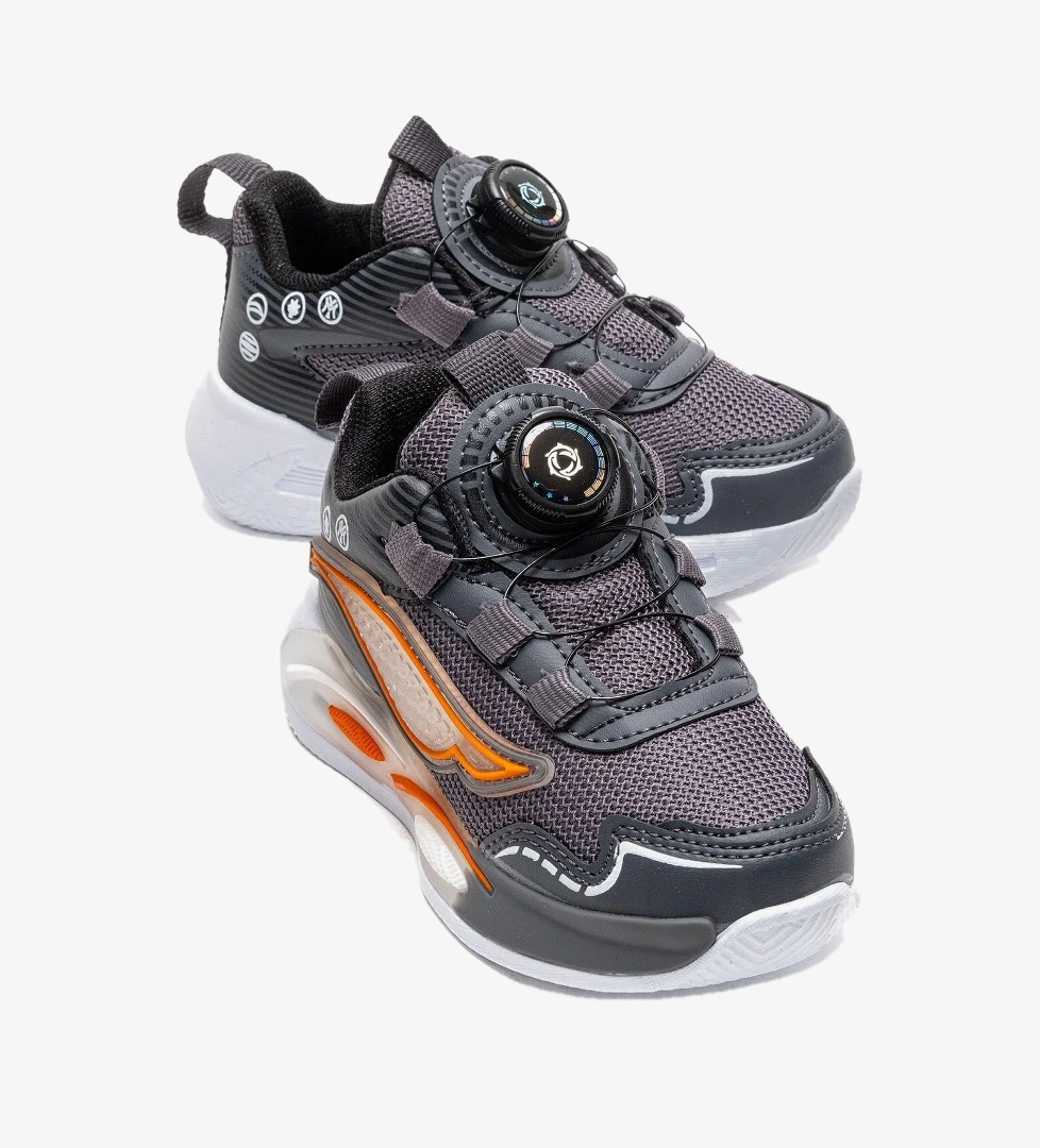 Ccway Kilitli Bağcık Anorak Çocuk Spor Ayakkabı 26-30 FÜME ORANJ