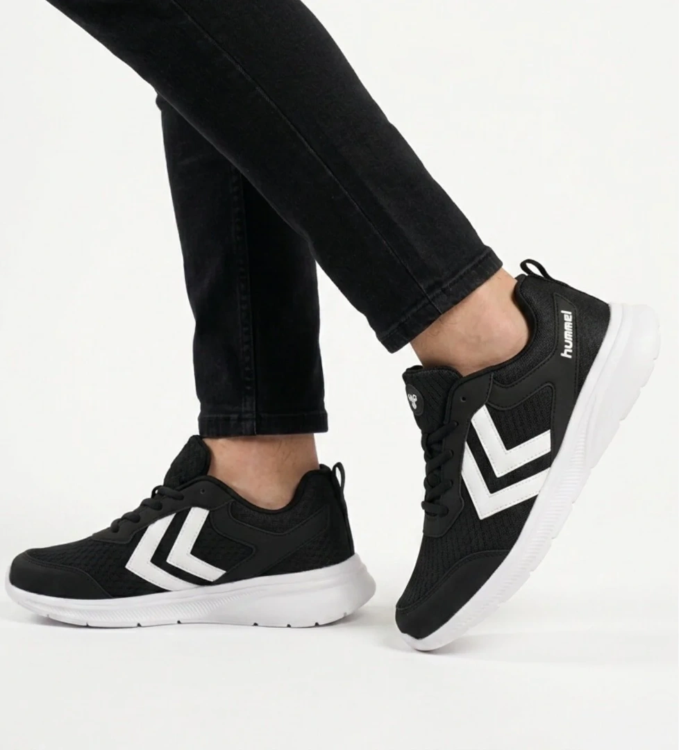 Hummel Siyah Fileli Hafif Esnek Unisex Spor Ayakkabı 900887 Hml Nency II