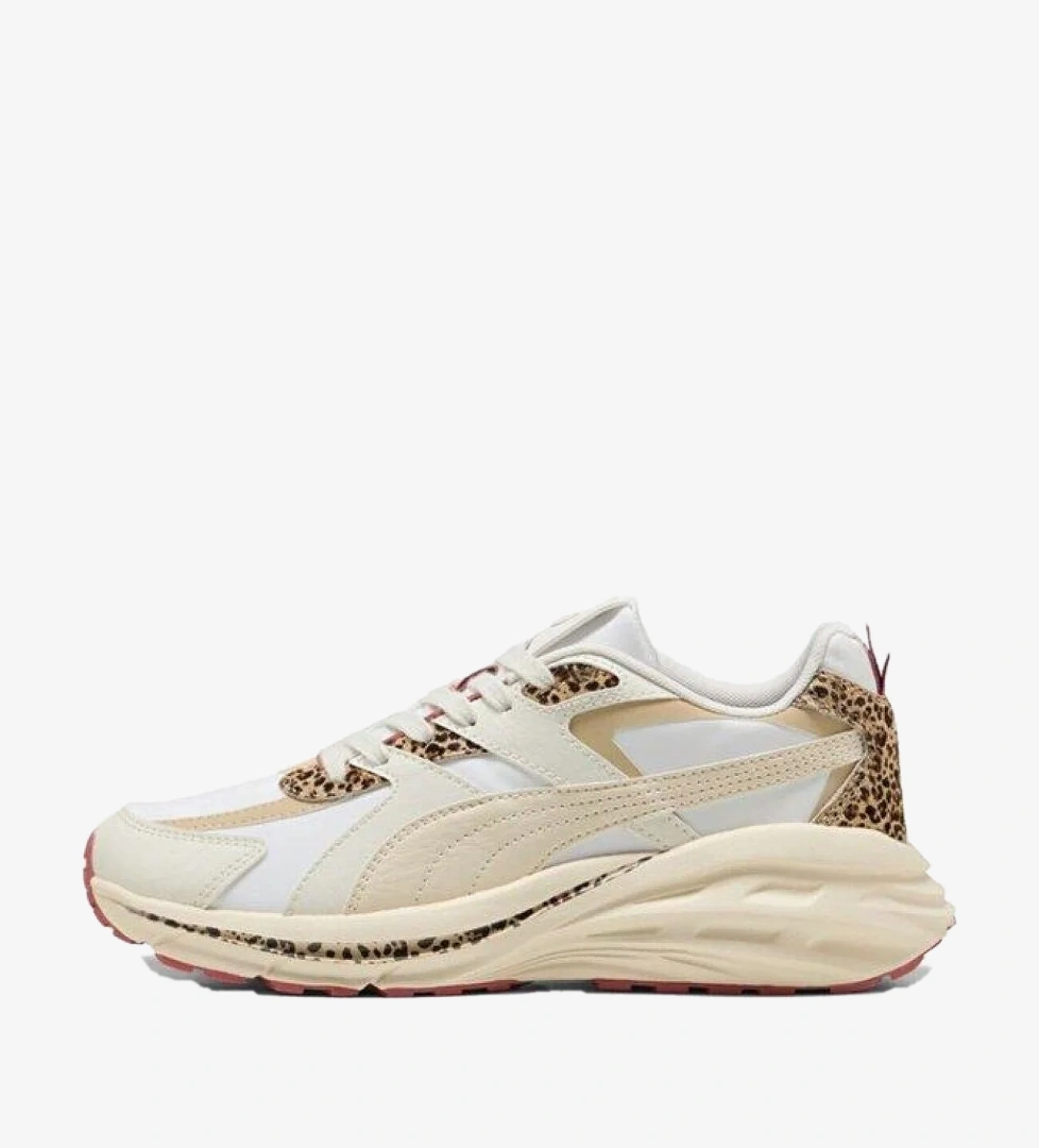 Puma Hypnotic LS Animal Flair Kadın Beyaz Bej Beyaz Kadın Sneaker Ayakkabı 402620-01