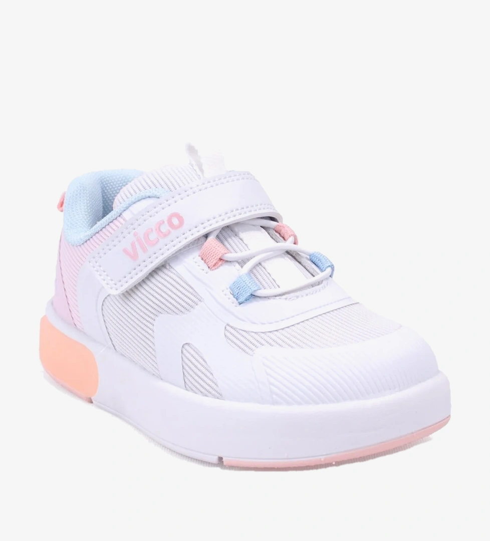 VICCO Babil 346P26Y130 Beyaz Pembe Ortopedik Günlük Işıklı Kız Çocuk Spor Ayakkabı
