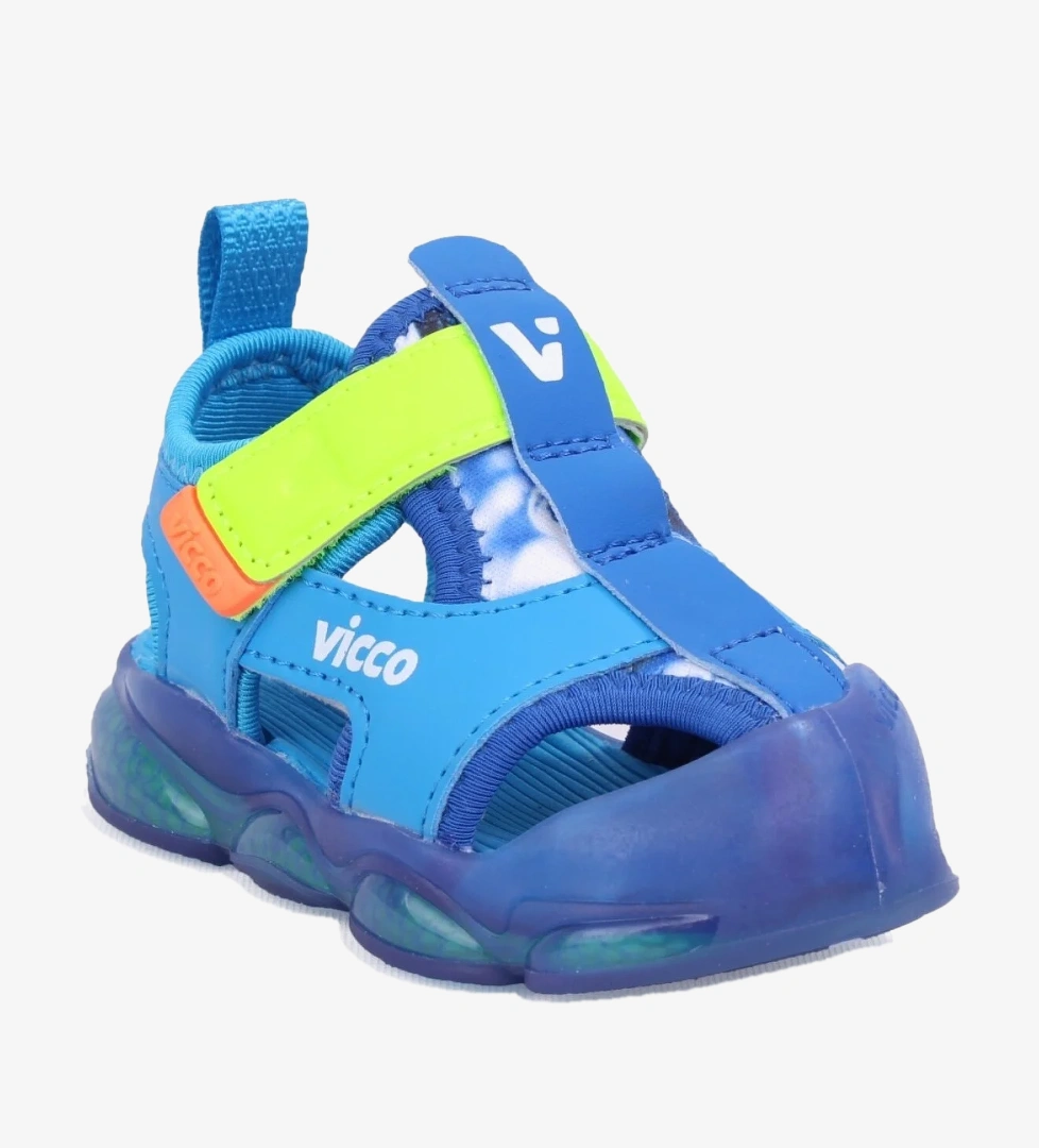 VICCO Live 332B525Y217 Mavi Ortopedik Günlük Işıklı Erkek Çocuk Spor Sandalet