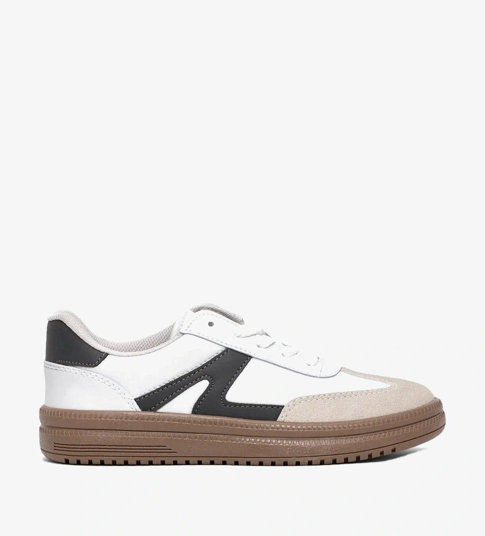 Tonny Black Beyaz Tonny Black Rahat Kalip Kadın Kauçuk Taban Bağcıklı Sneaker