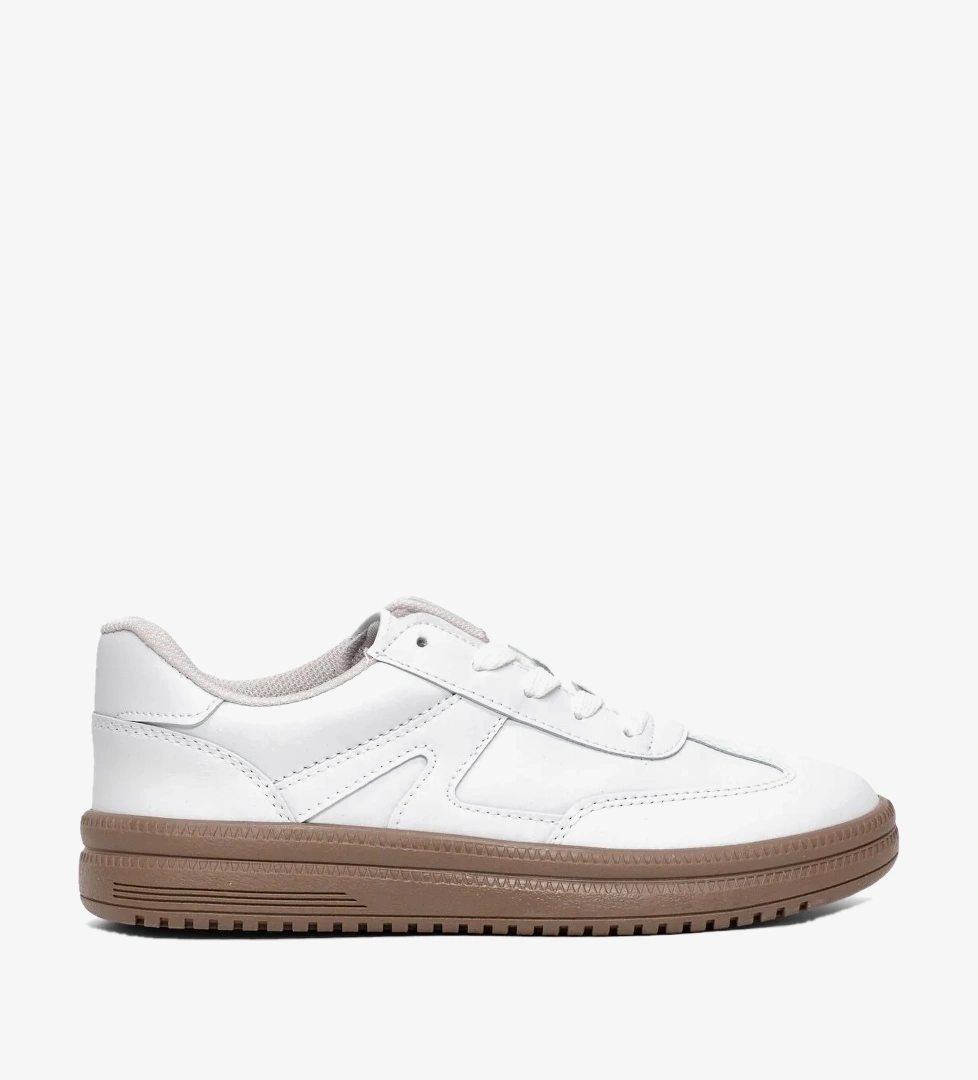 Tonny Black Beyaz Tonny Black Rahat Kalip Kadın Kauçuk Taban Bağcıklı Sneaker