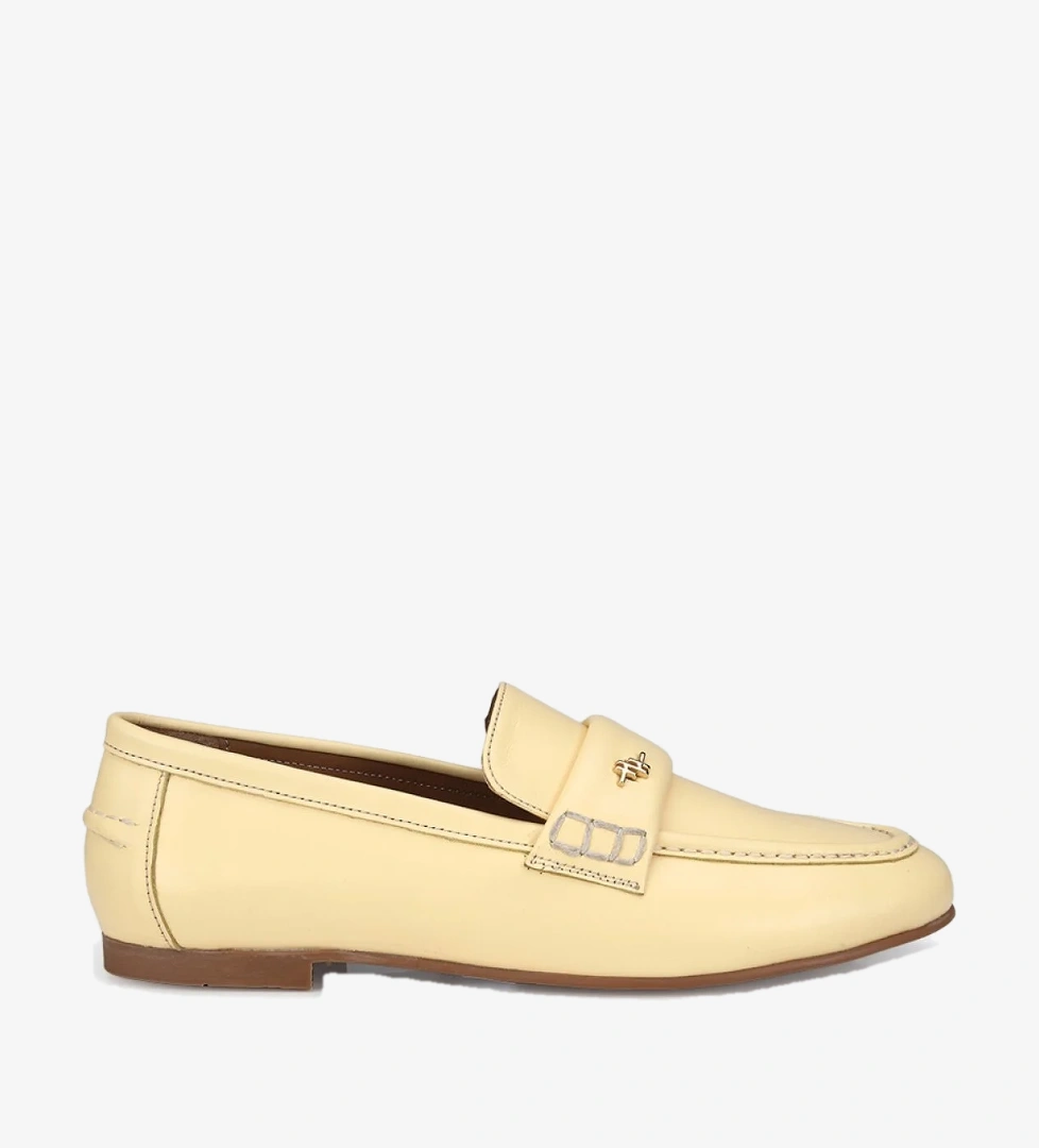 Hotiç Kadın Deri Sarı Yumuşak Dokulu Klasik Loafer