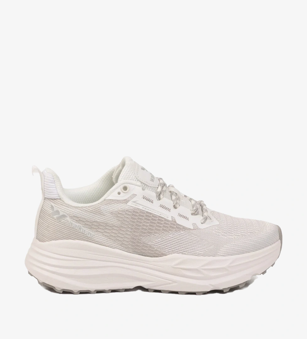 Walkway Beyaz Gümüş Fileli Hafızalı Taban Unisex Spor Ayakkabı
