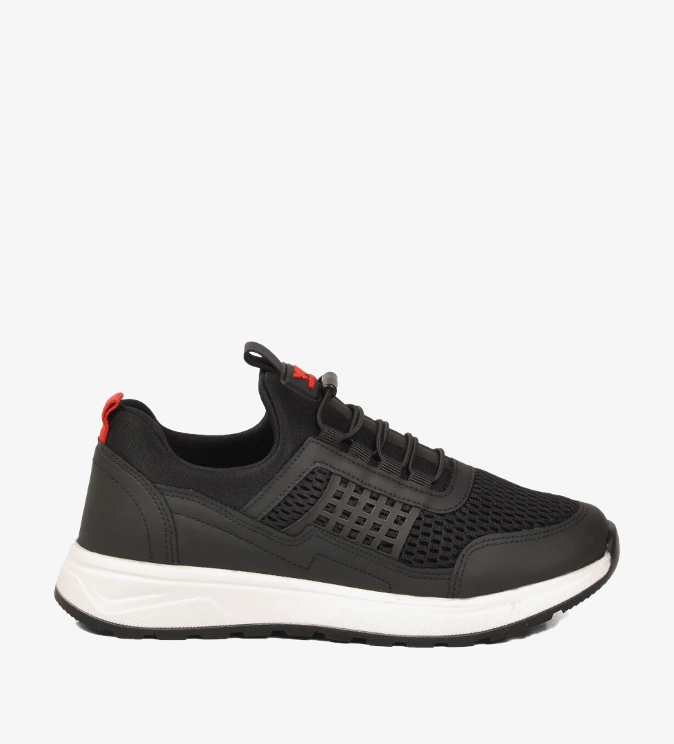 Walkway Siyah Beyaz Fileli Unisex Spor Ayakkabı