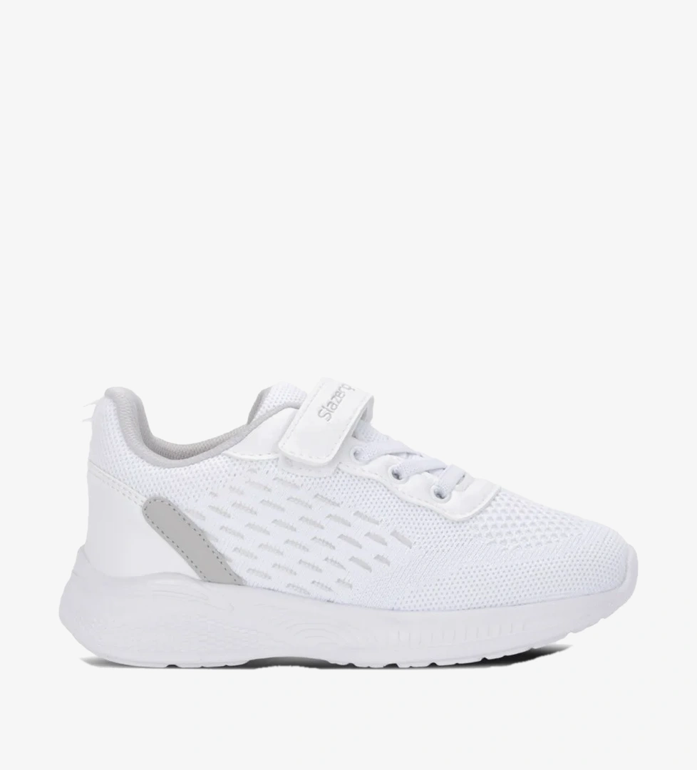 Slazenger FLAREX Unisex Çocuk Cırt Cırtlı Beyaz / Gri Günlük Spor Ayakkabısı