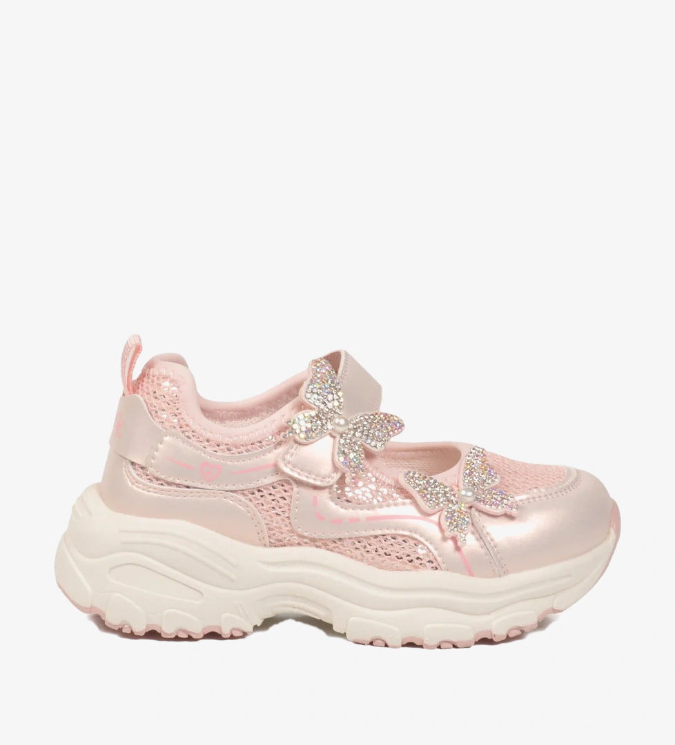 Marco Kids Pembe Fileli Kız Çocuk Spor Ayakkabı