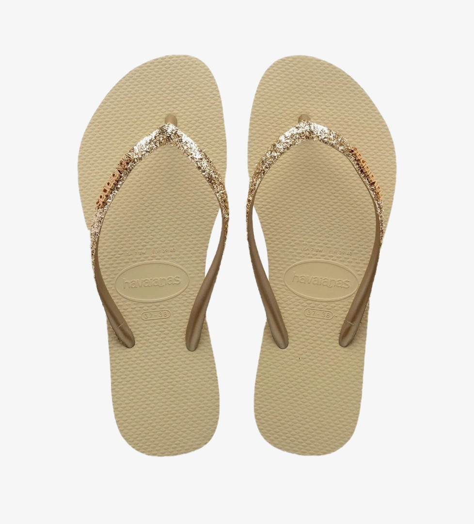 Havaianas 4146975 Slim Glitter Ii Parmak Arası Bej Kadın Terlik