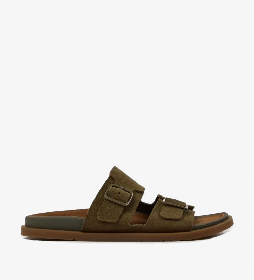 Camper K201881 Lluc Sandal Çift Bant Haki Kadın Terlik