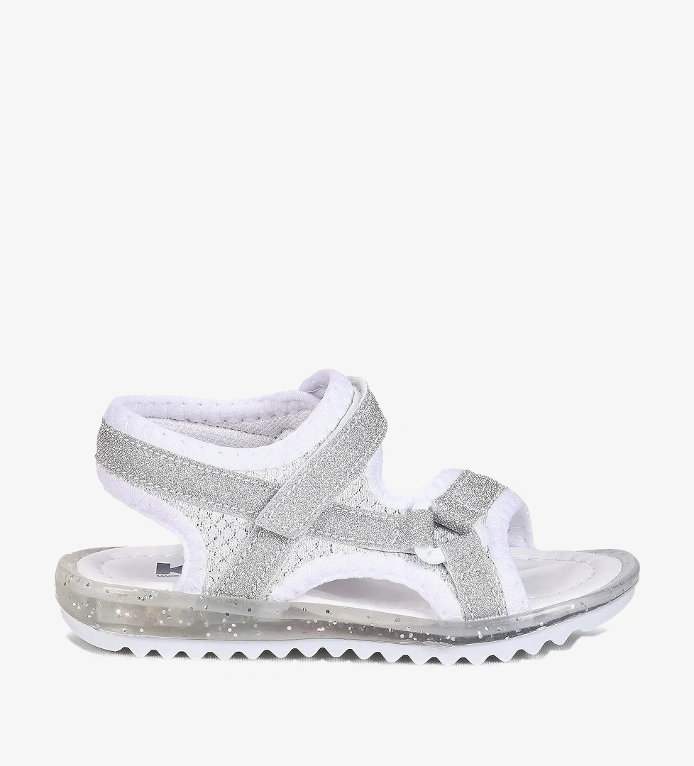 Kiko Kids Marlin Simli Cırtlı Kız Bebek Sandalet Beyaz