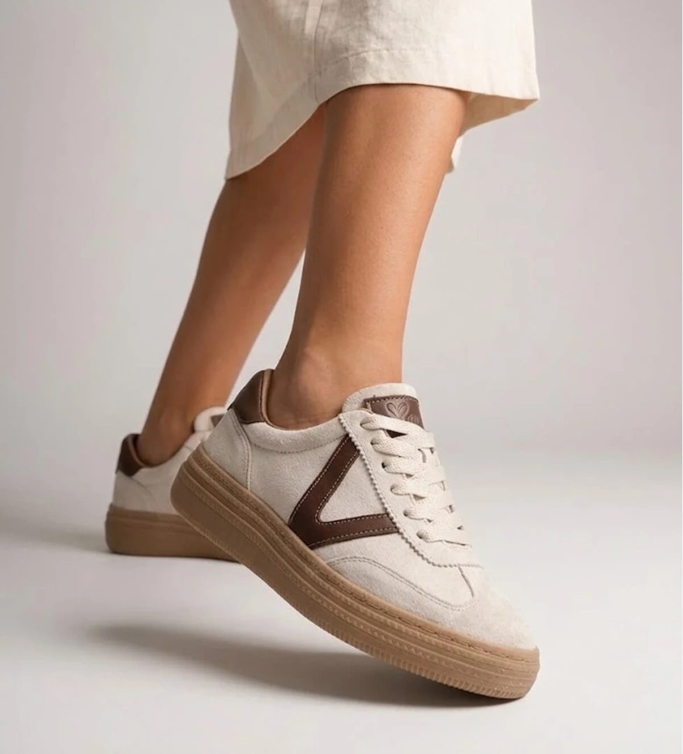 Beety 26BY227.170 Kadın Hakiki Deri Klasik Sneaker Bej