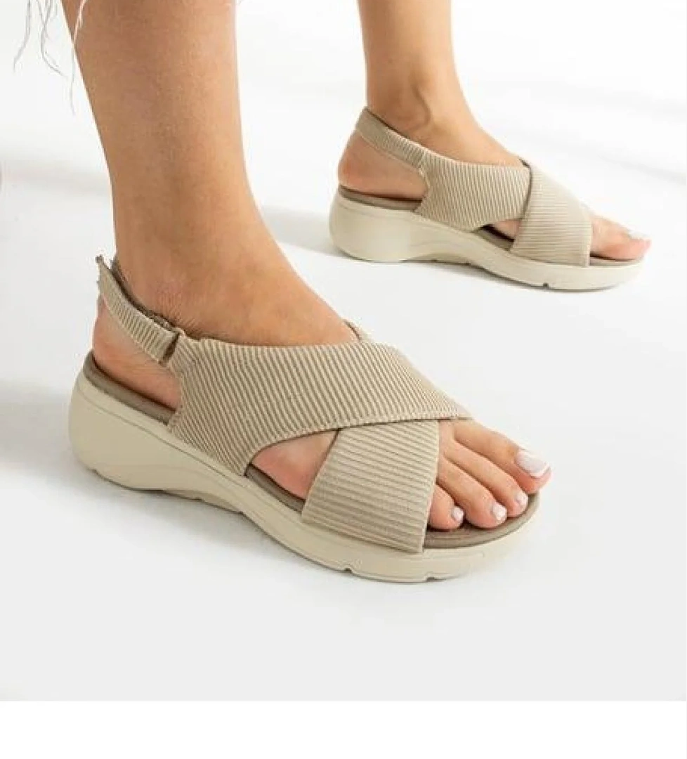 Papuçcity 02790 Orto Pedik Günlük Kadın Triko Sandalet