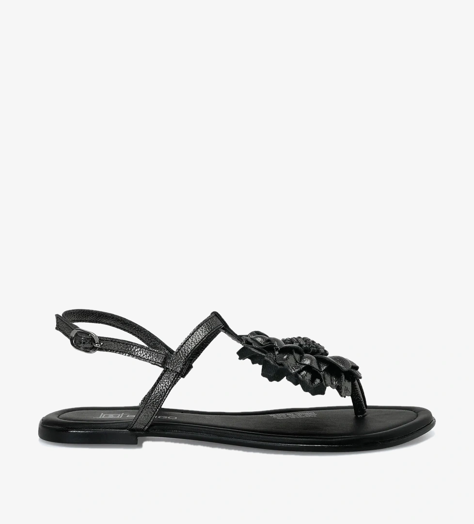 Butigo 26S-8048 Siyah Kadın Düz Sandalet