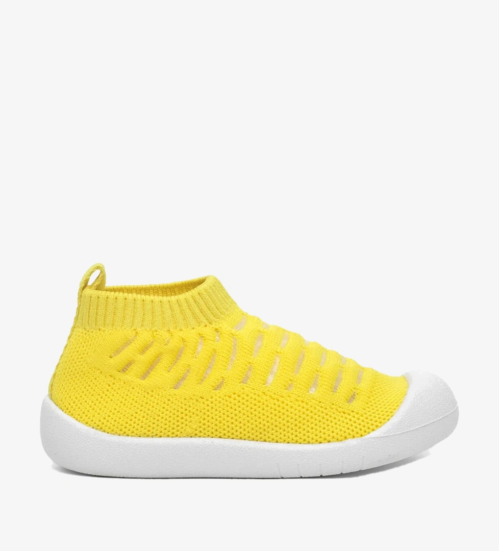 Tonny Black Çocuk Unisex Sarı Rahat Kalıp Esnek Ortopedik Taban Çocuk Ayakkabı