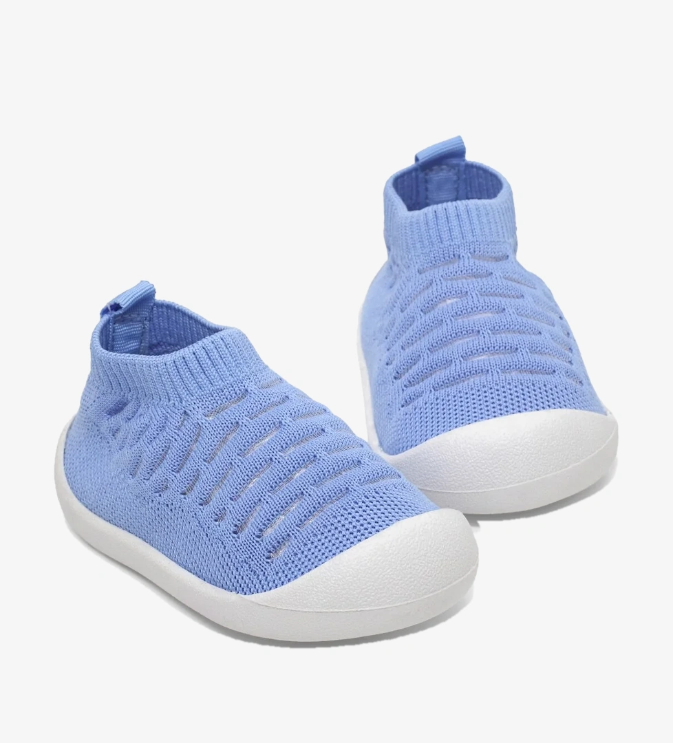 Tonny Black Çocuk Unisex Mavi Rahat Kalıp Esnek Ortopedik Taban Çocuk Ayakkabı