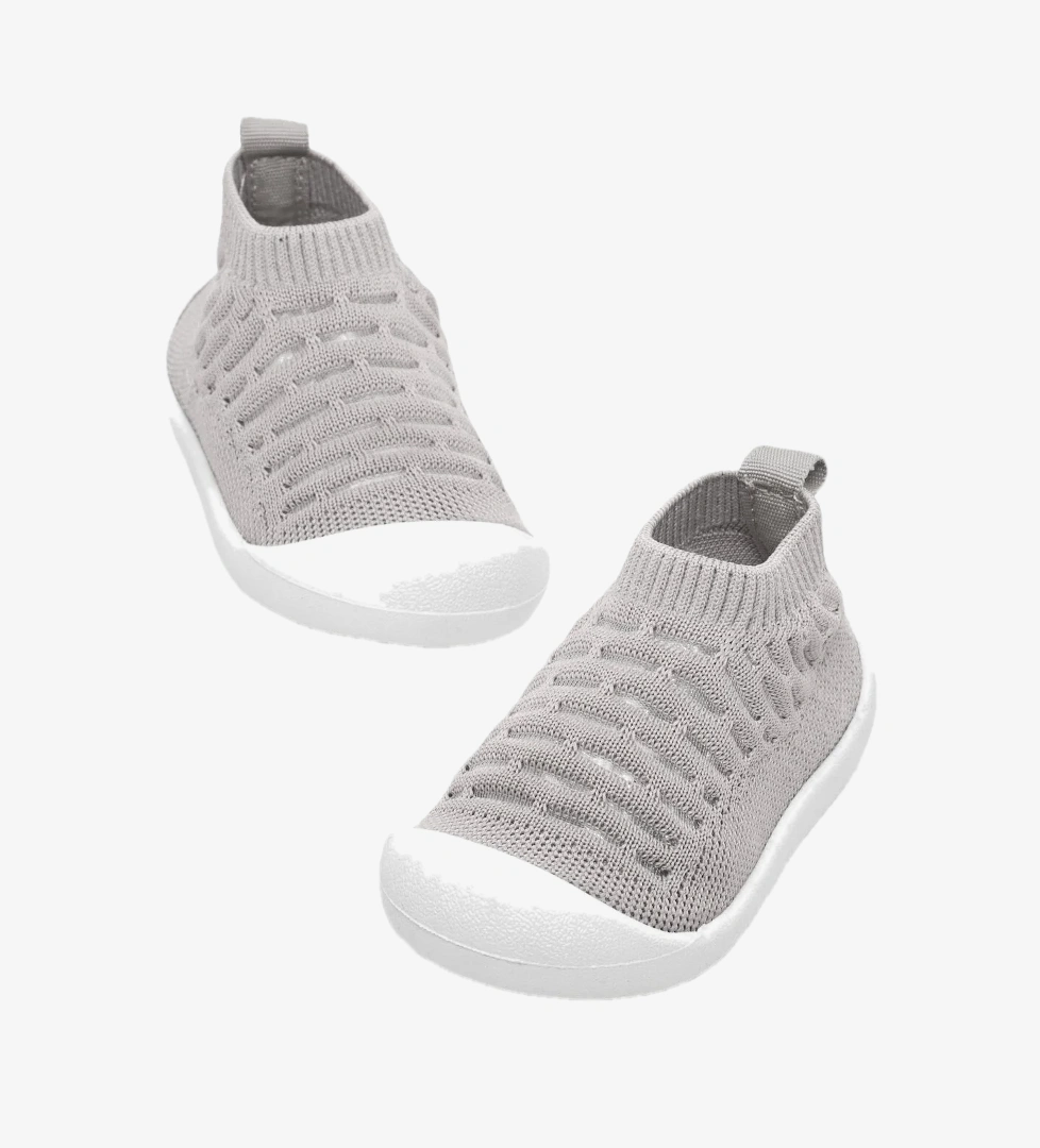 Tonny Black Çocuk Unisex Gri Rahat Kalıp Esnek Ortopedik Taban Çocuk Ayakkabı