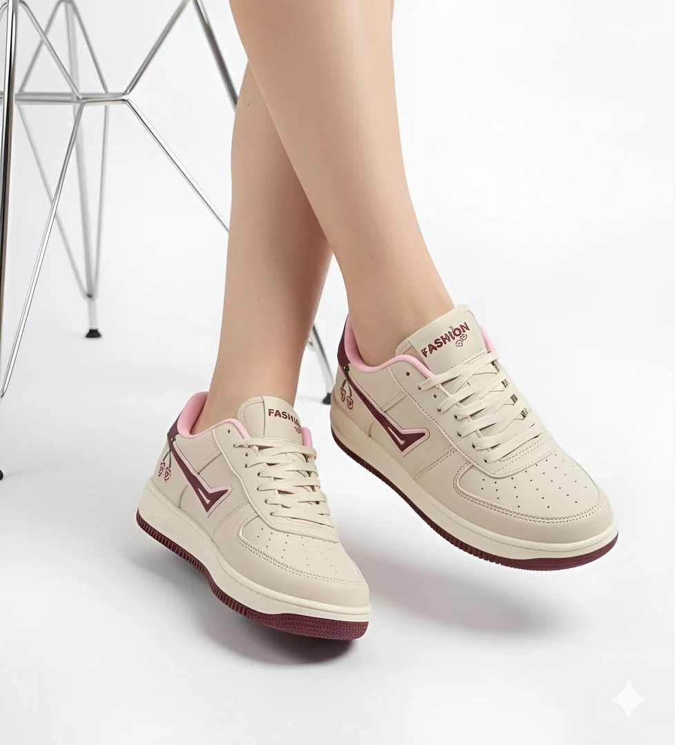 Mcdark Bej Bordo Bej Sneaker Ayakkabı