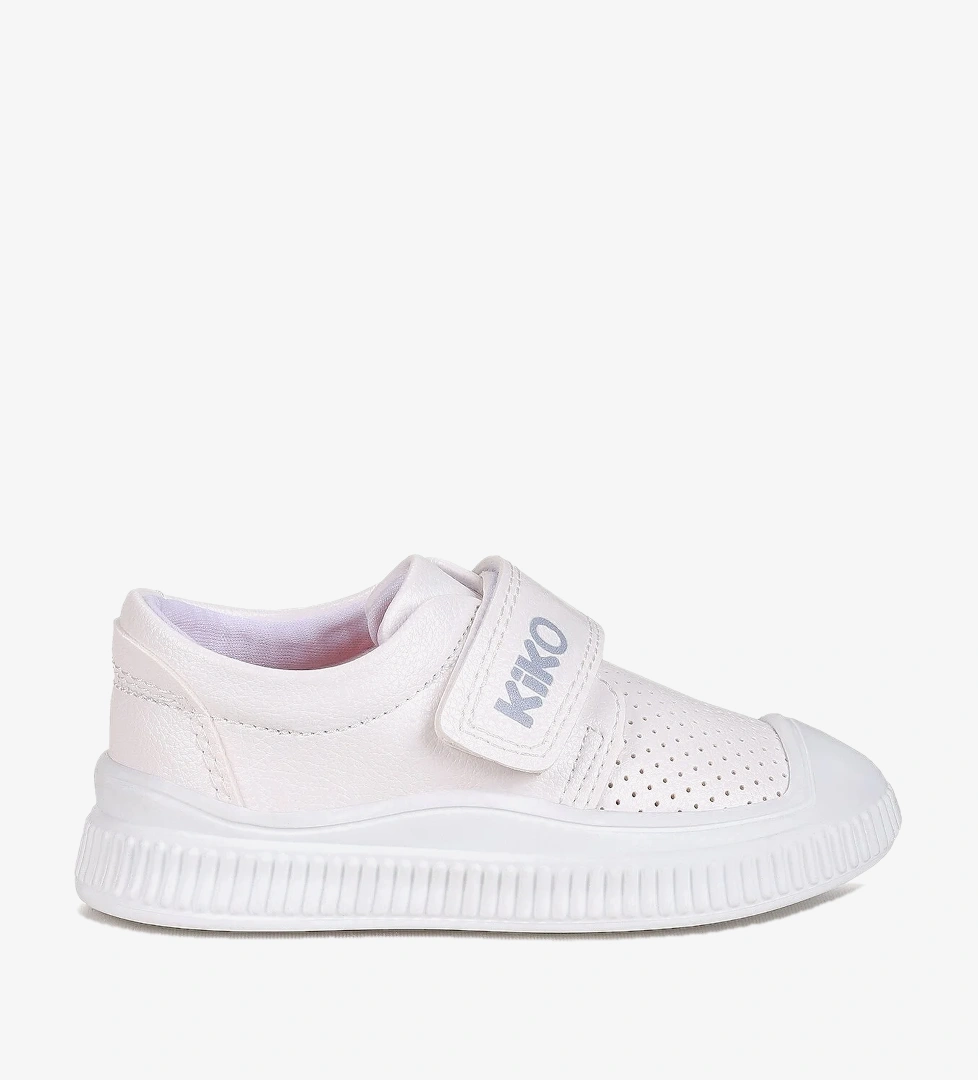 Kiko Kids Squa Cırtlı Erkek Bebek Günlük Ayakkabı Beyaz