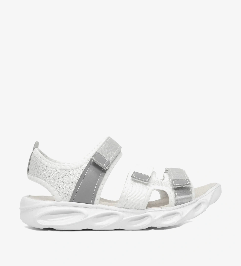 Tonny Black Çocuk Unisex Beyaz Gri Çoçuk Renkli Rahat Kalıp Sandalet