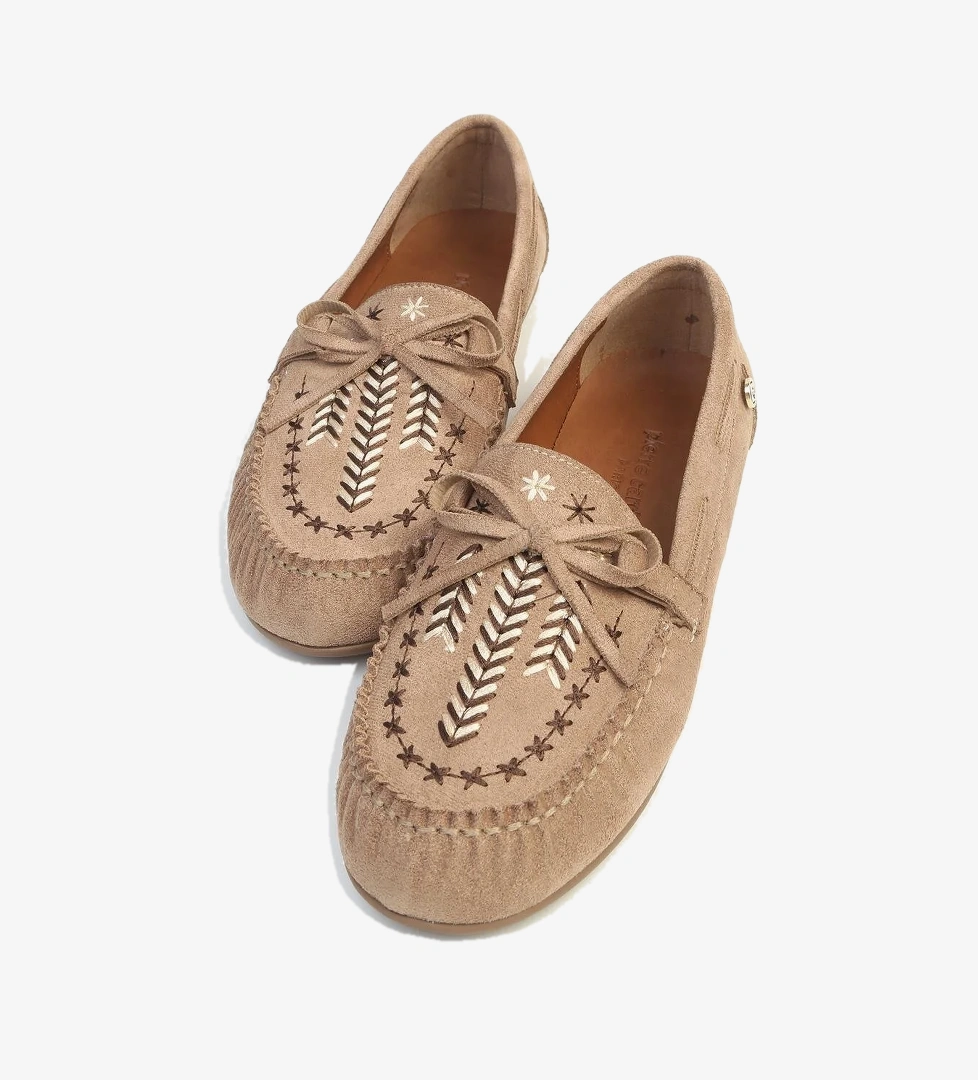 Pierre Cardin Vizon Kadın Loafer Babet Bohem Nakış Detaylı PC-4200