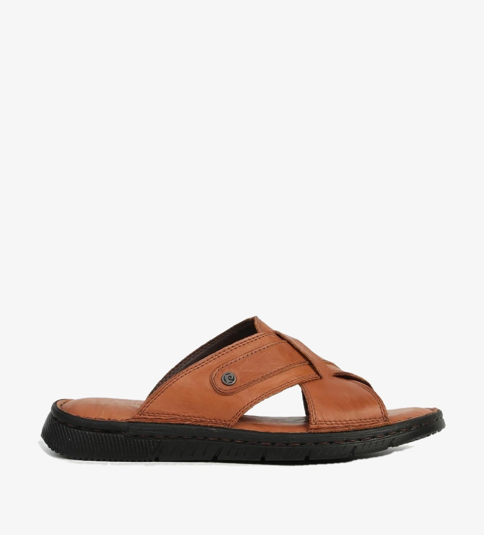 Pierre Cardin Hakiki Deri Taba Erkek Terlik PC-7460