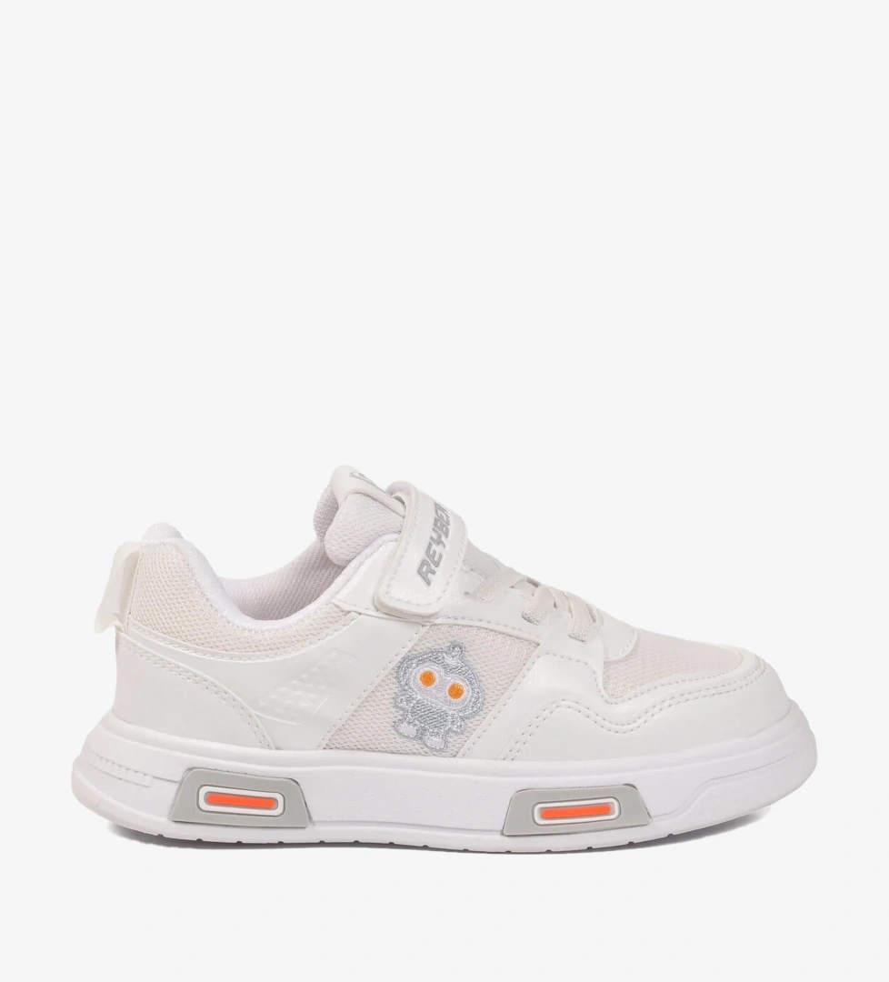 Walkway Beyaz Cırtlı Fileli Hafif Unisex Çocuk Spor Ayakkabı 026 F