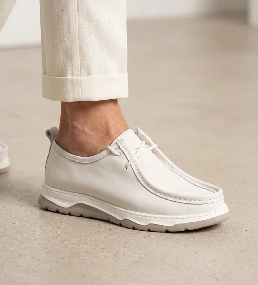 Ayakkabı Fuarı Luciano Bellini 26K-E16403 Formal Erkek Casual Ayakkabı Krem
