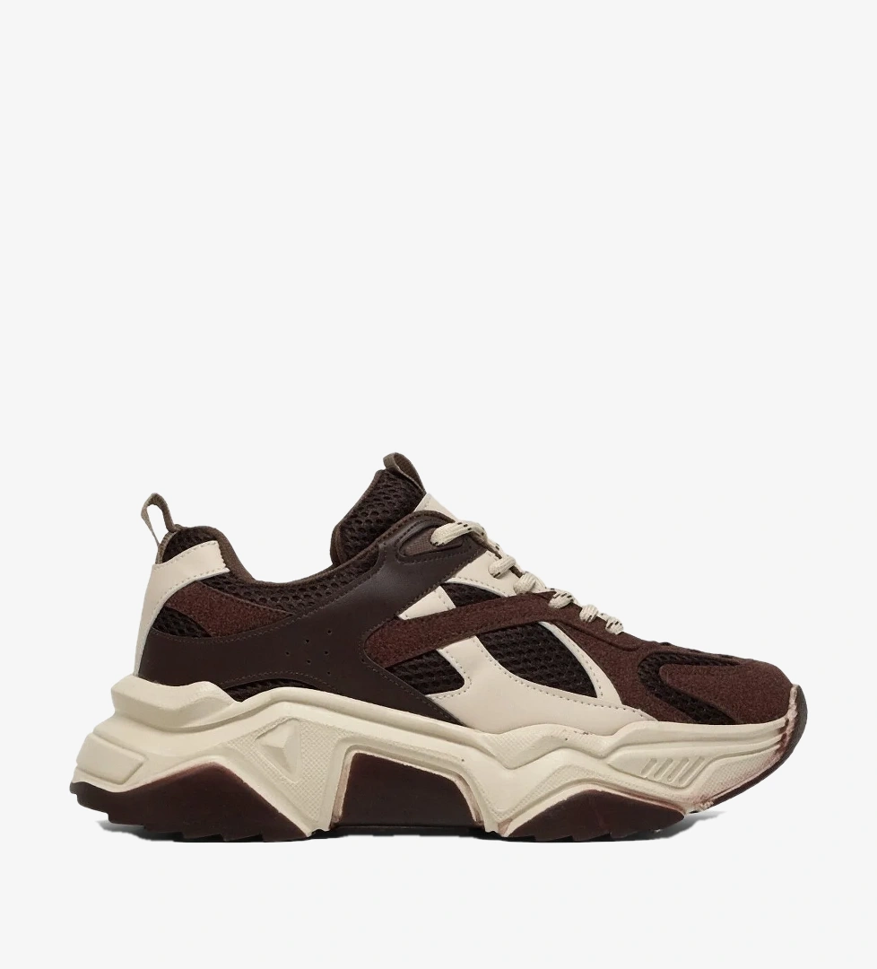 Tonny Black Tonny Black Kahverengi Kadın Kahve Rahat Kalıp Poli Taban Bağcıklı Sneaker Flo'da! Kahverengi - 1. görsel