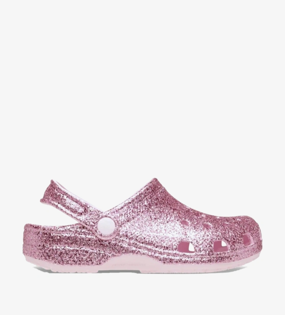 Crocs Kids' Classic Chunky Glitter Clog Kız Çocuk Terlik 211939-6ZW