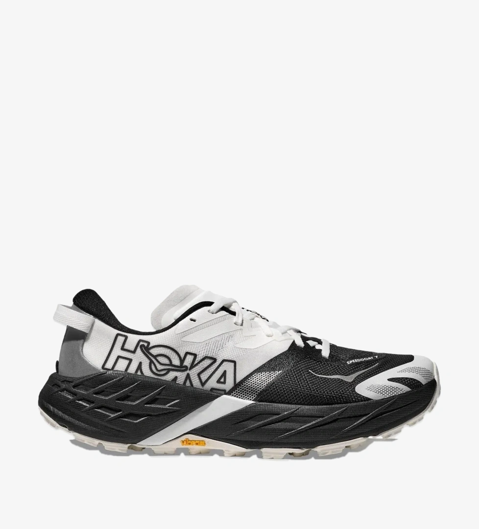 HOKA 1171928 Speedgoat 7 Koşu Siyah-Beyaz Erkek Spor Ayakkabı