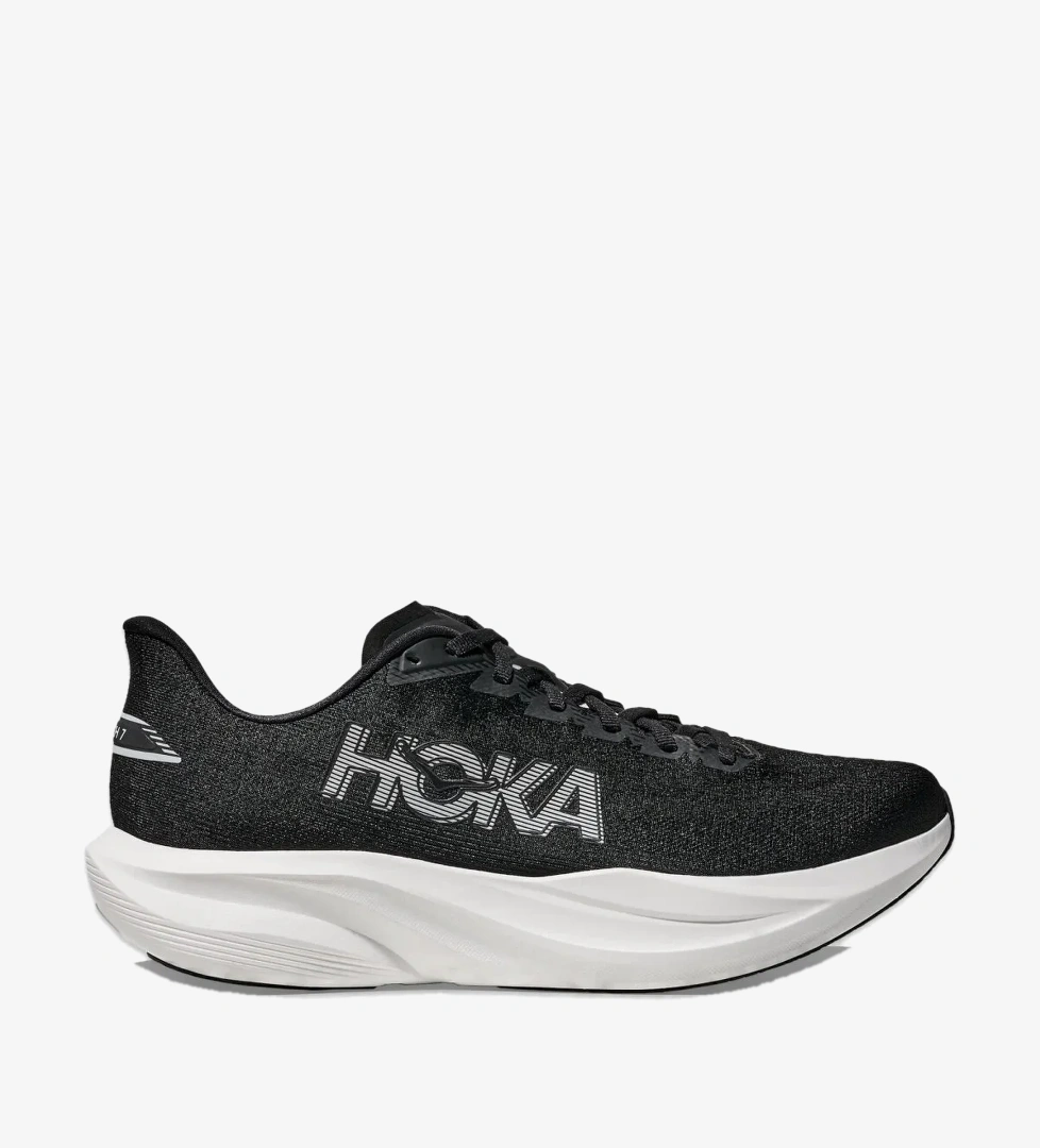 HOKA 1171904 M Mach 7 Koşu Siyah-Beyaz Erkek Spor Ayakkabı