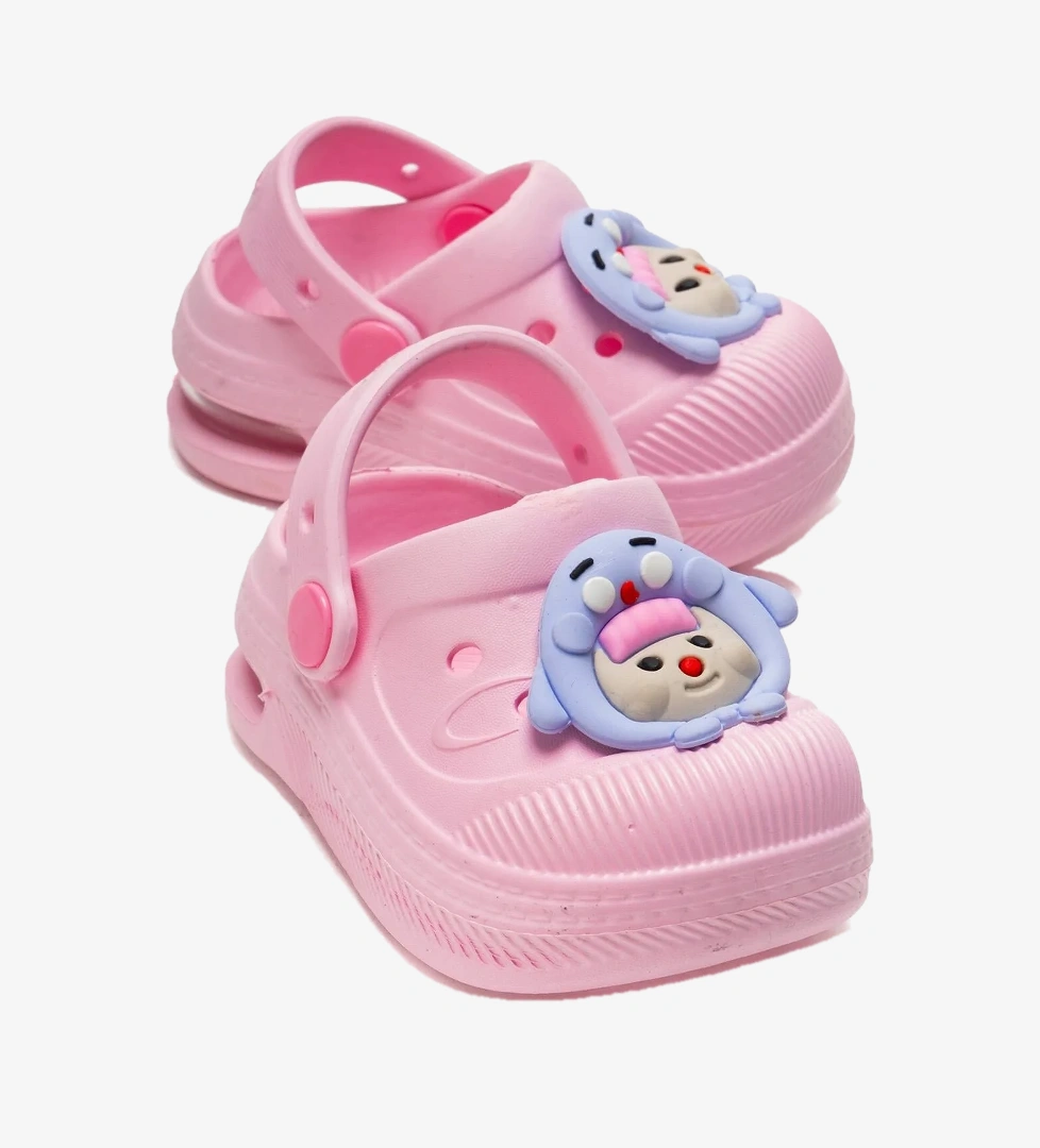 Ccway Çocuk Işıklı Emojili Sabo Terlik PEMBE