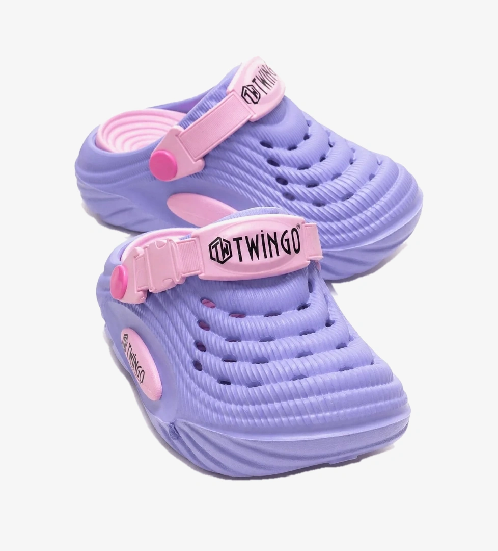 Ccway Hasır Desenli Sabo Terlik 26-35 LİLA PEMBE