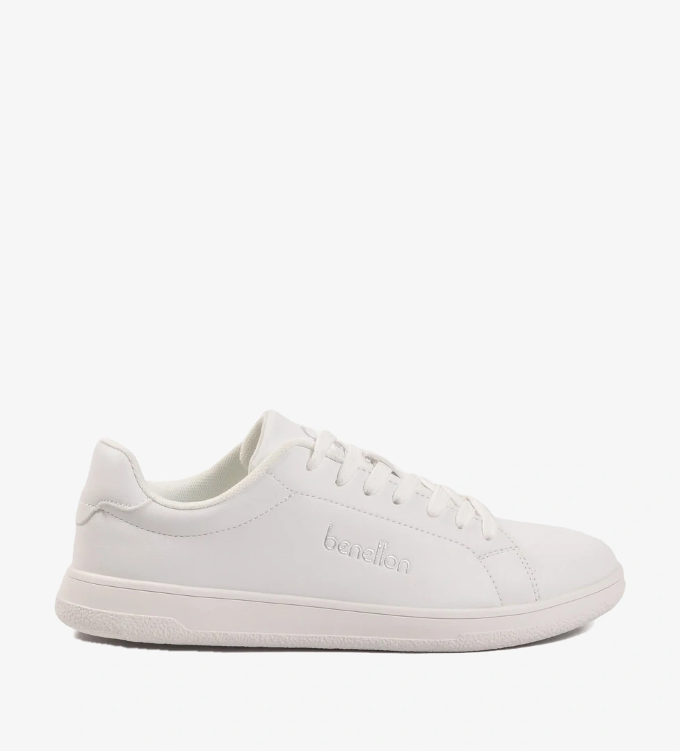 United Colors of Benetton Beyaz Bağcıklı Cilt Memory Foam Erkek Spor Ayakkabı BNI-12087 M