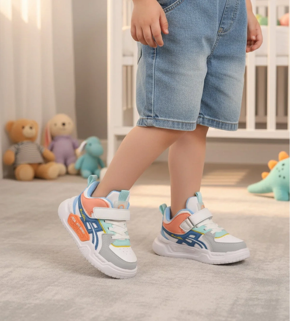 United Colors of Benetton Beyaz Lacivert Cırtlı Unisex Çocuk Spor Ayakkabı BNI-11092 P