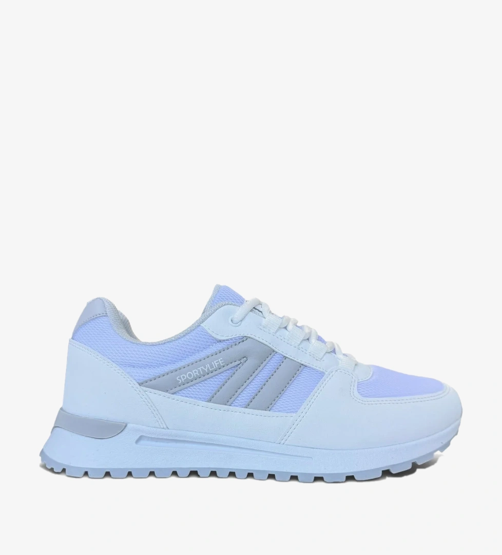 Liger Erkek Ortopedik Airfile Günlük Yürüyüş Koşu Sneaker Spor Ayakkabı BEYAZ