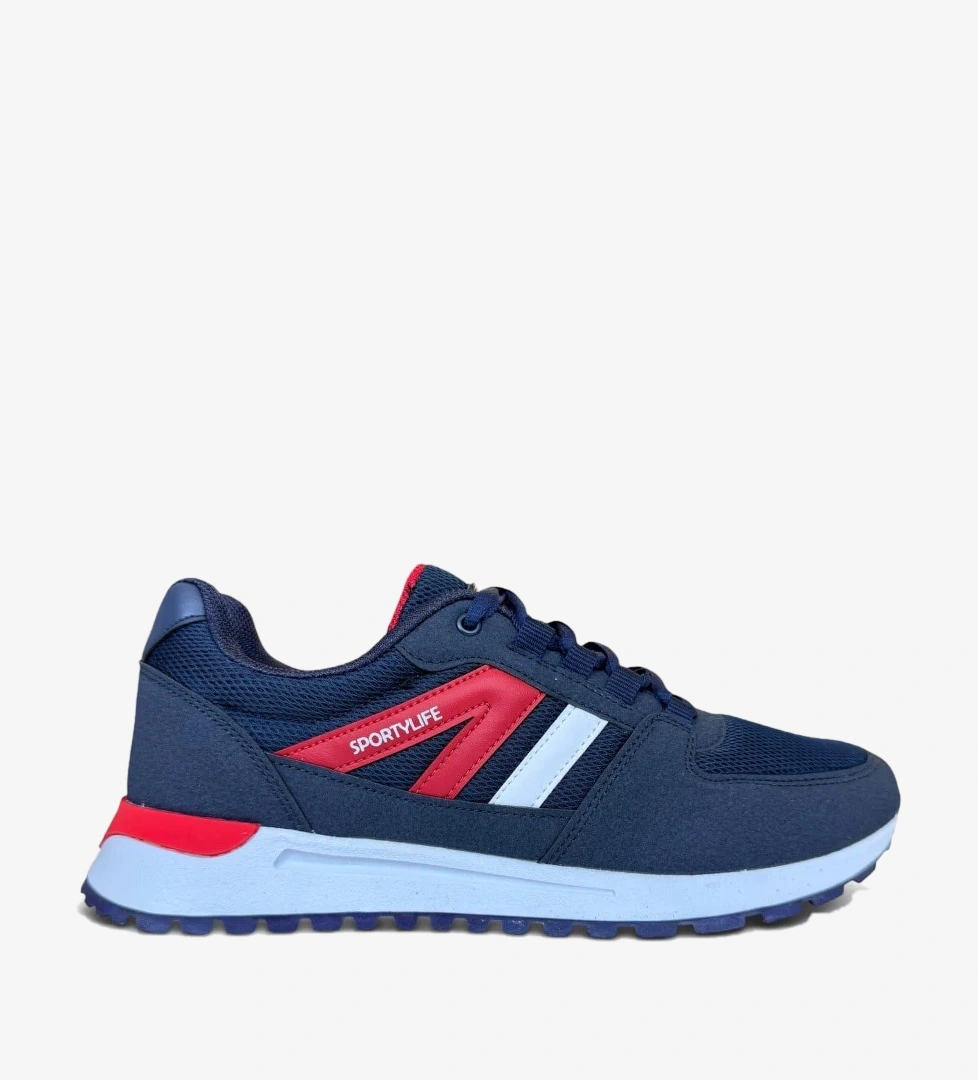 Liger Erkek Ortopedik Airfile Günlük Yürüyüş Koşu Sneaker Spor Ayakkabı LACİVERT