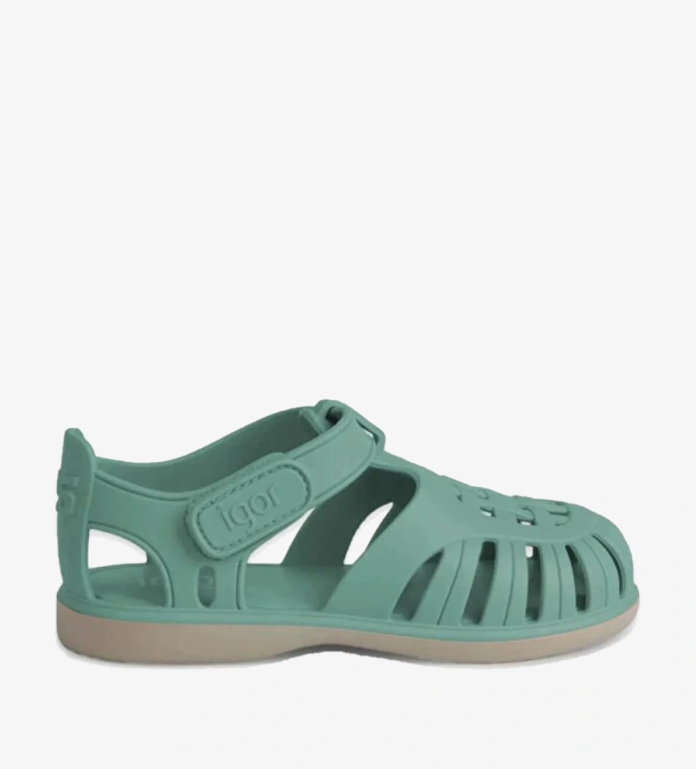 Igor Tobby Solid Bıcolor Çocuk Yeşil Sandalet BB355-IGR279