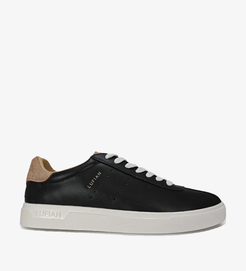 Lufian Paul Erkek Deri Sneaker - Beyaz Tabanlı, Casual Günlük Ayakkabı