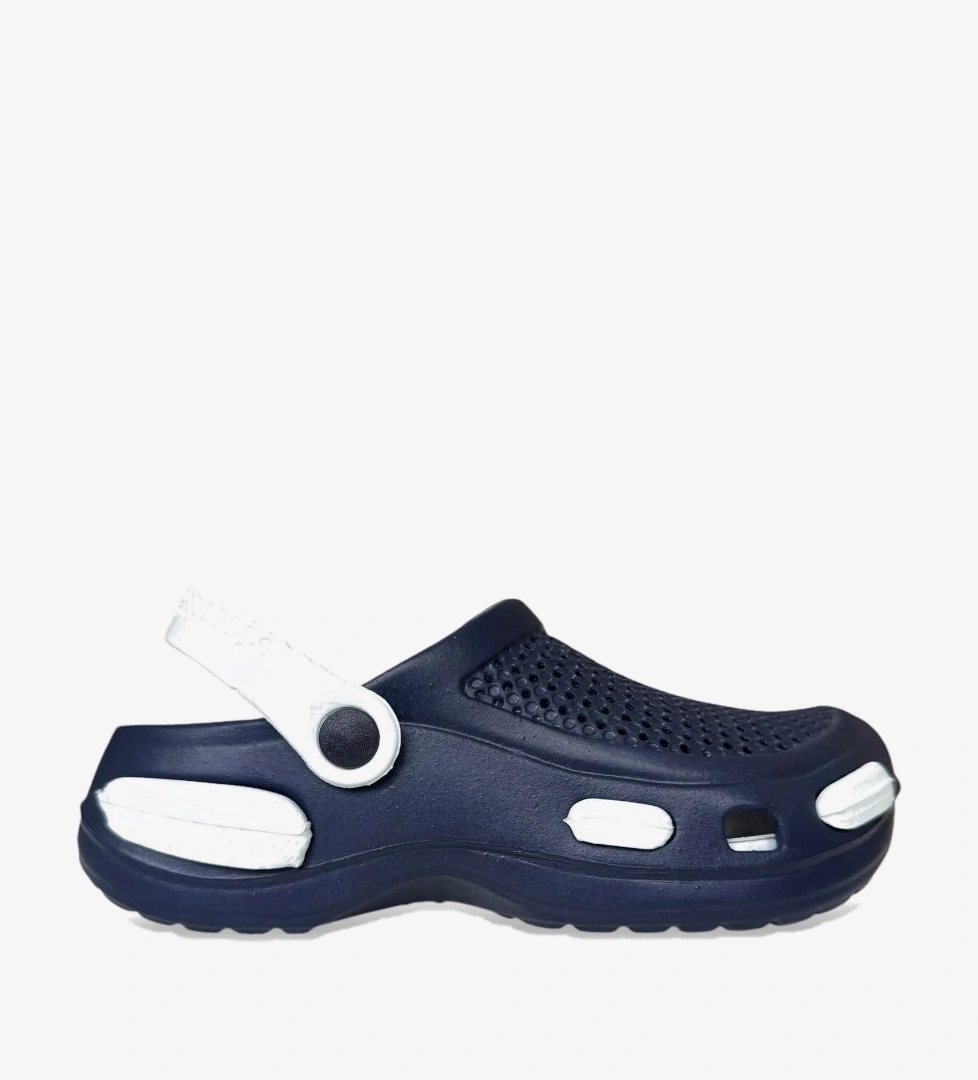 Liger Unisex Comfort Medikal Hemşire Sabo Terlik LACİVERT - BEYAZ