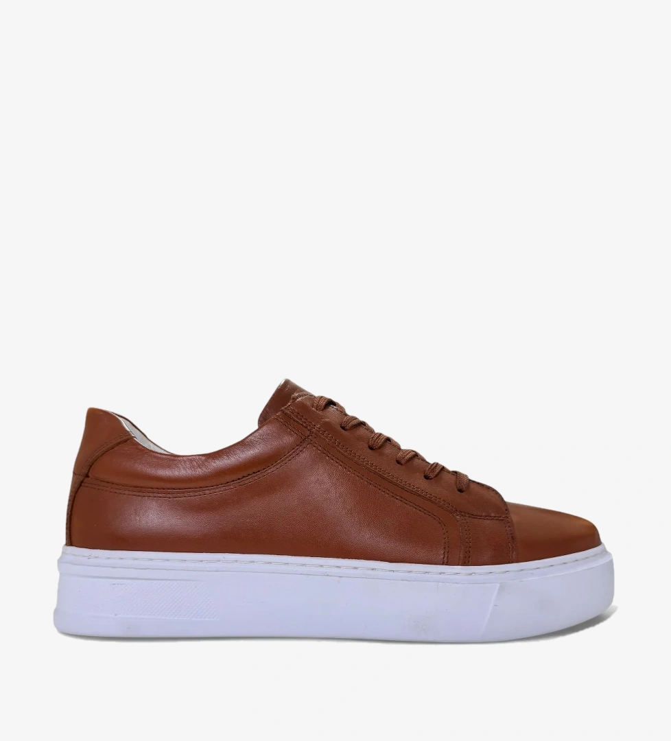 Liger Hakiki Deri Sneaker Erkek Ayakkabı TABA