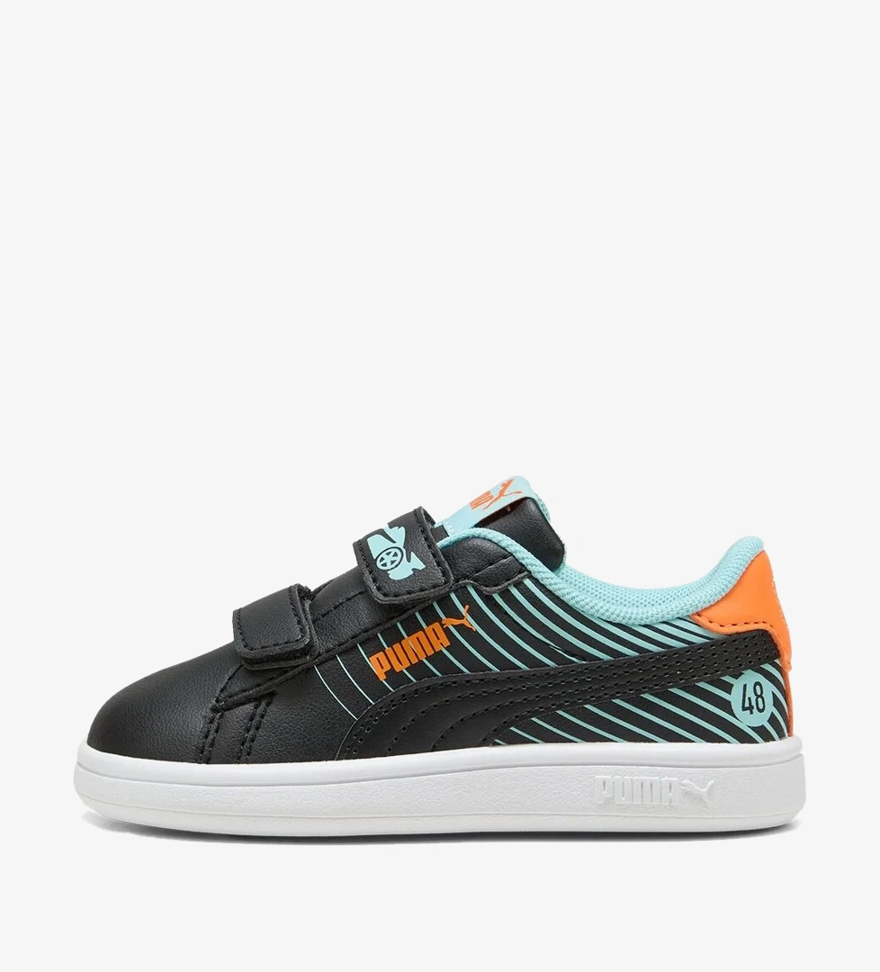 Puma Smash 3.0 Poised 2 Race Bebek Siyah Sneaker