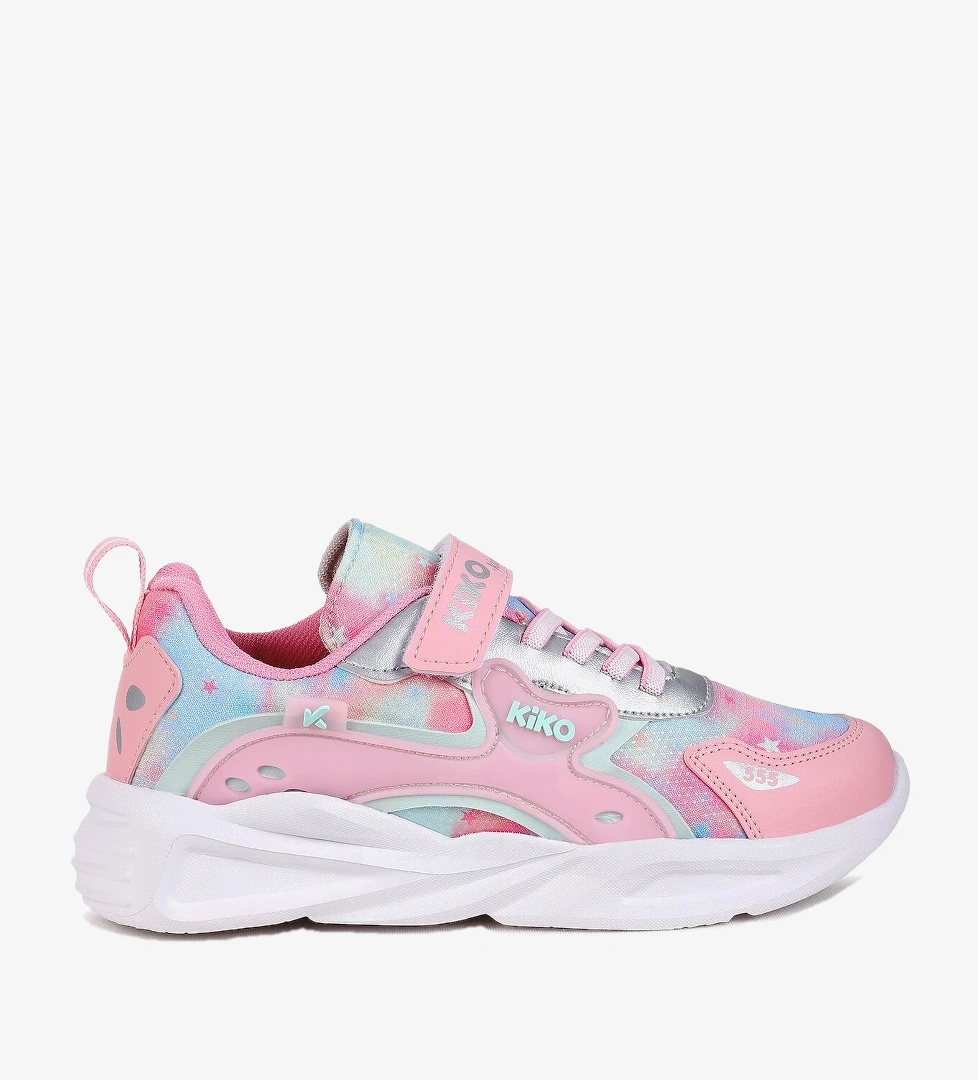Kiko Kids Sole Günlük Cırtlı Kız Çocuk Spor Ayakkabı Buz - Pembe