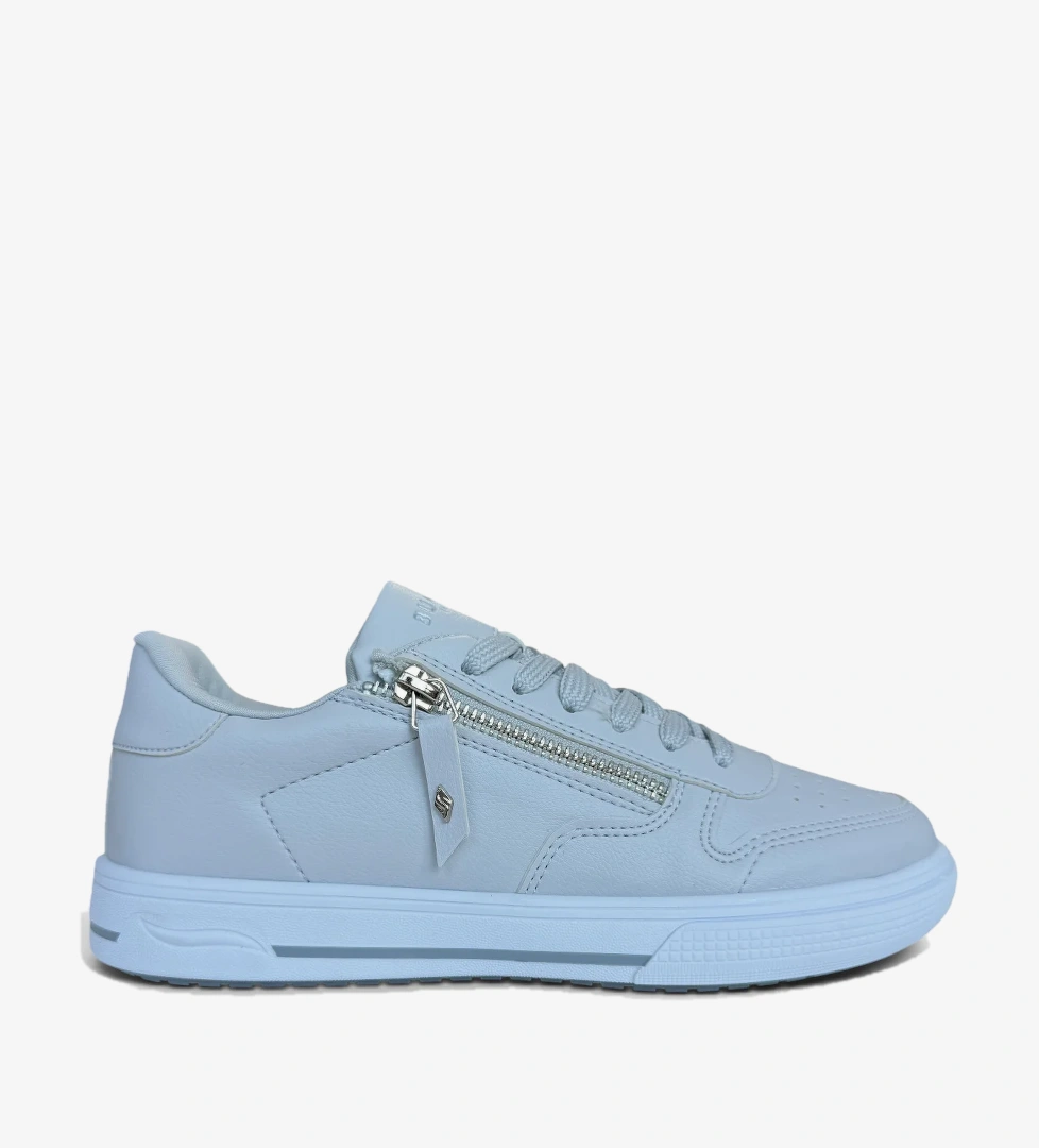 Liger Günlük Hafif Taban Bağcıklı Fermuarlı Kadın Sneaker Ayakkabı GRİ