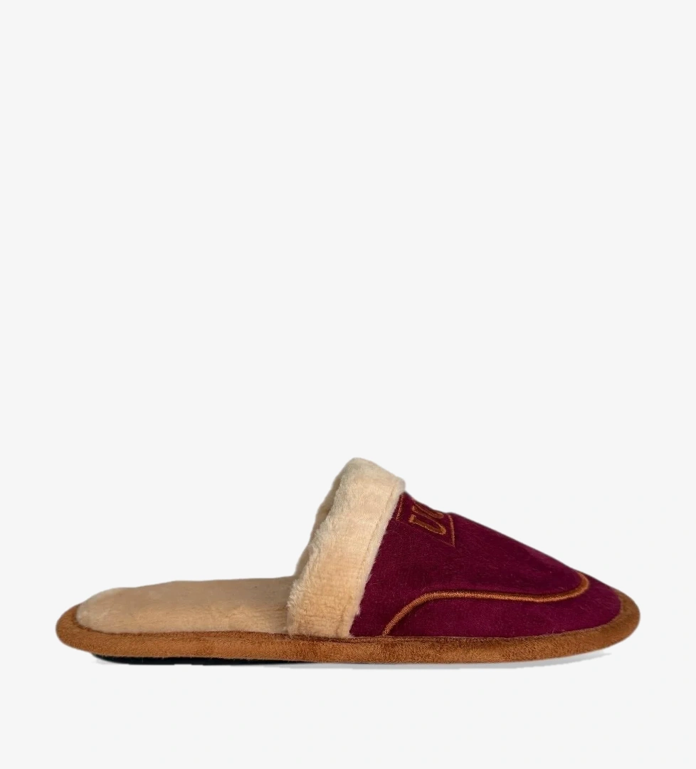 Liger İçi Peluş Kaydırmaz Taban Bohça Unisex Ev Terliği BORDO