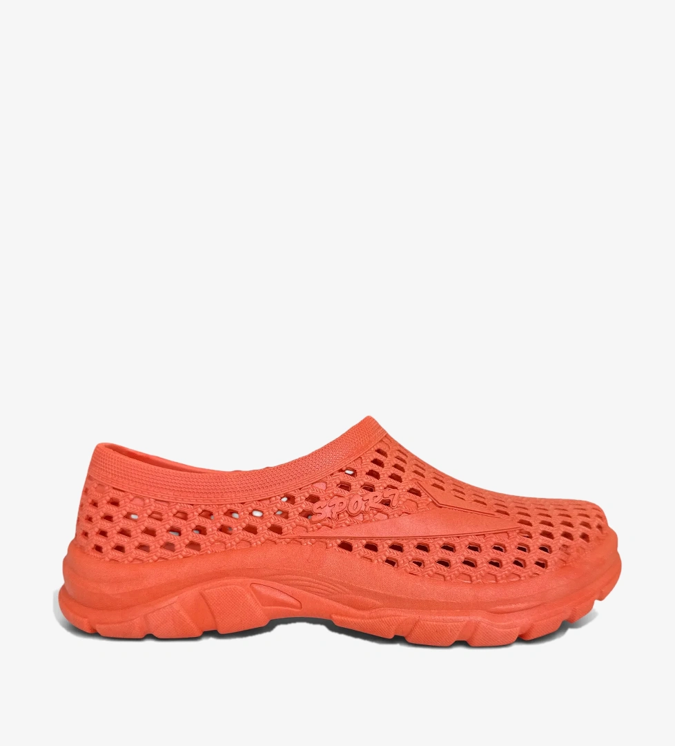 Liger Unisex Yazlık Çok Amaçlı Havuz Plaj Bahçe Anatomik Yumuşak Taban Günlük Ayakkabı TURUNCU