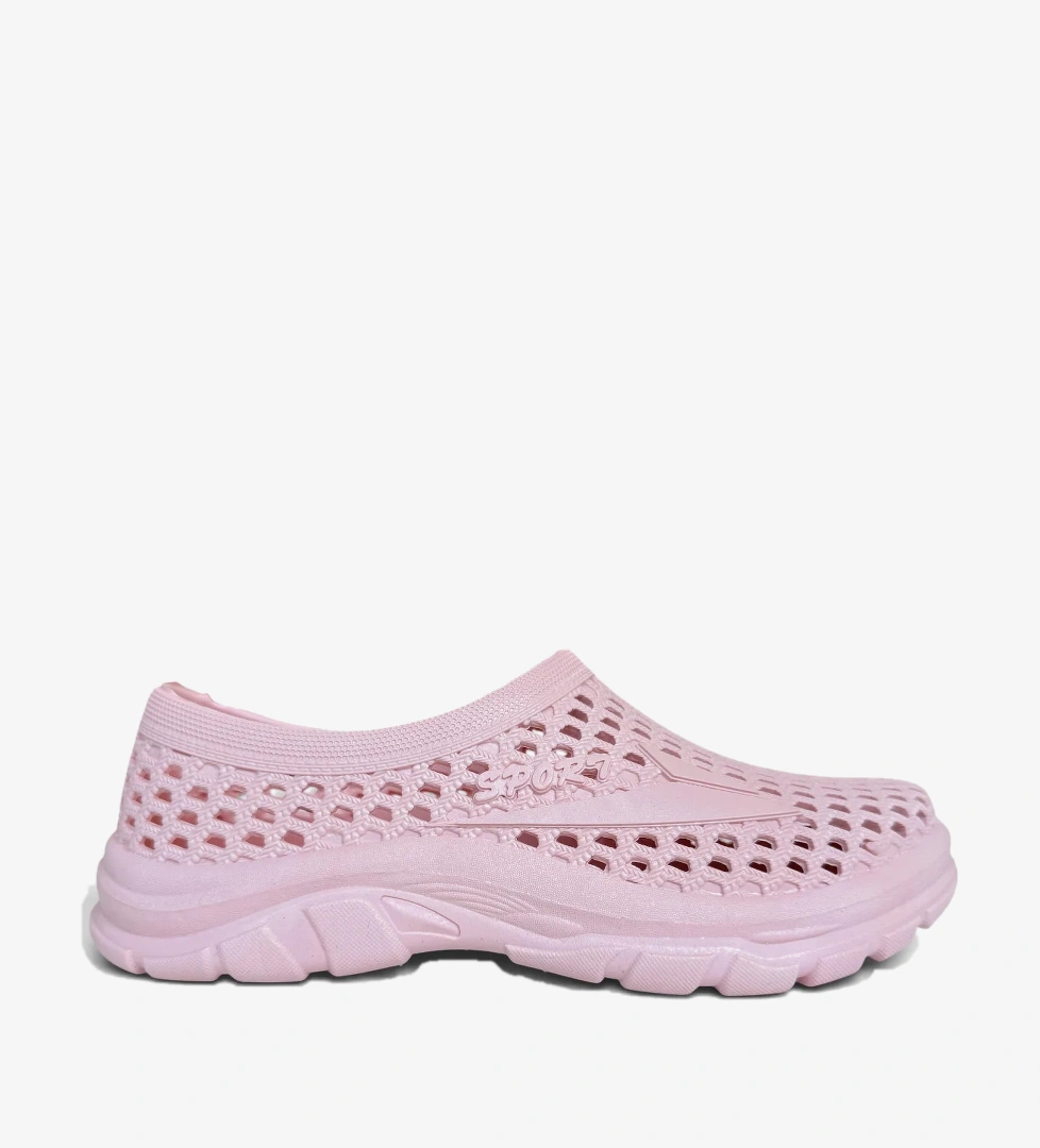 Liger Unisex Yazlık Çok Amaçlı Havuz Plaj Bahçe Anatomik Yumuşak Taban Günlük Ayakkabı PEMBE