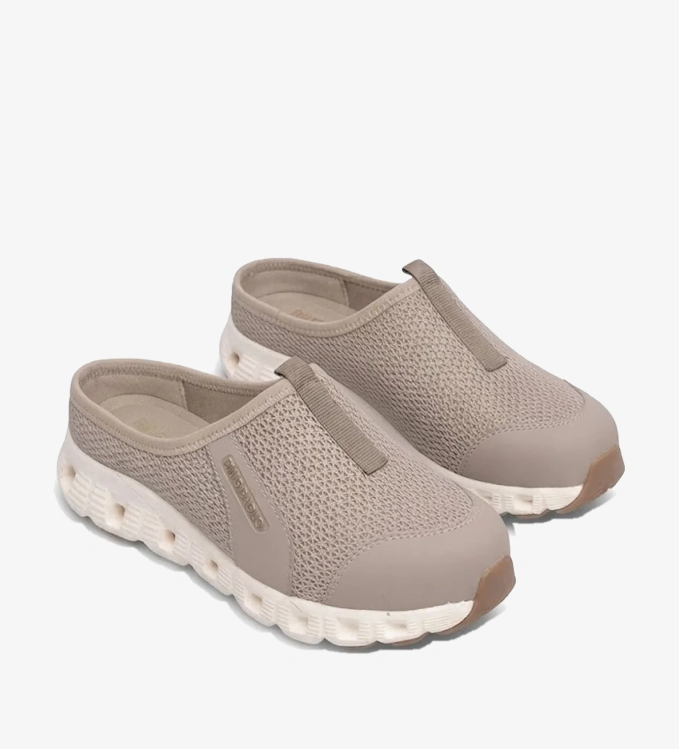 King Paolo H5204 Missy Kadın Memory Foam Sabo Terlik Bej