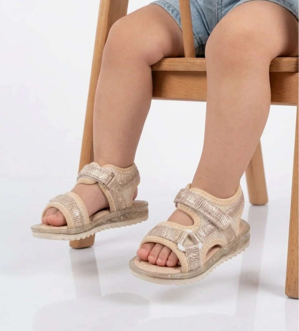 Ayakmod Sedef Cırtlı Ortopedik Bebek Sandalet 25T104 B